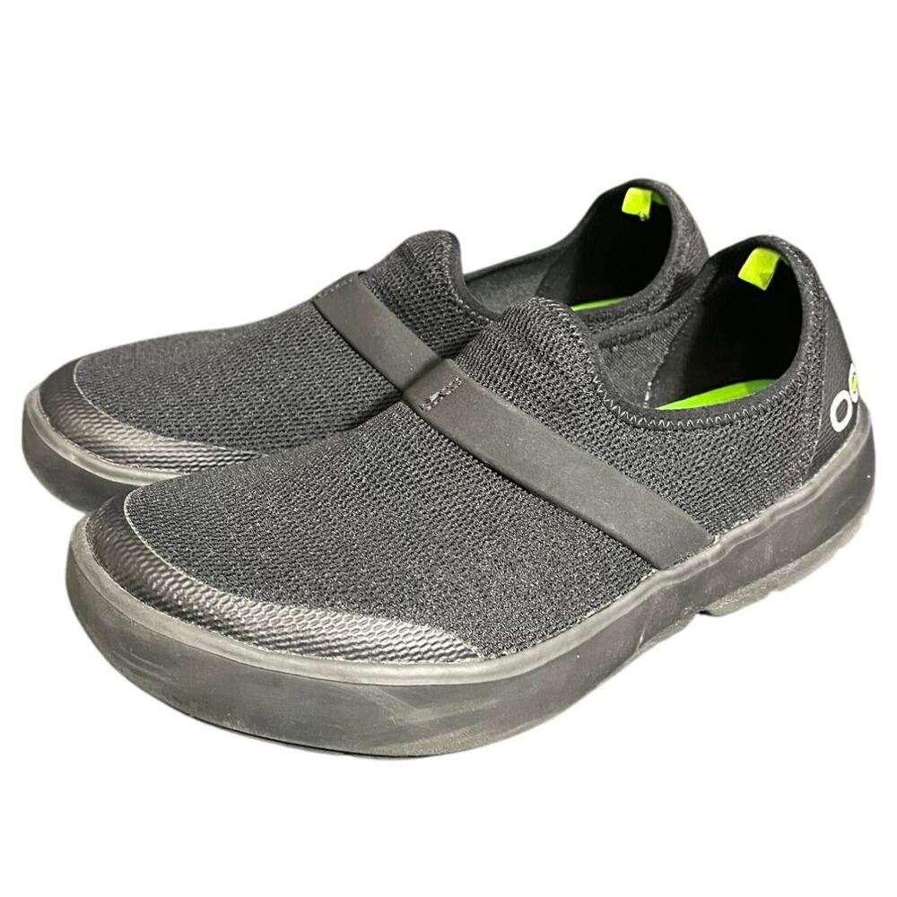 Oofos OOmg Eezee Womens 9 Shoes‎ Black Fabric Slip on Low Top Comfort Sneakers